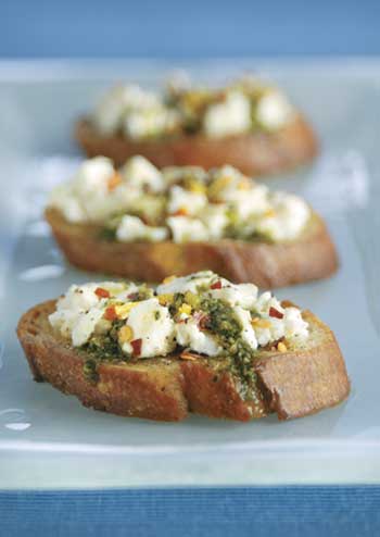 Marinated Feta Bruschetta