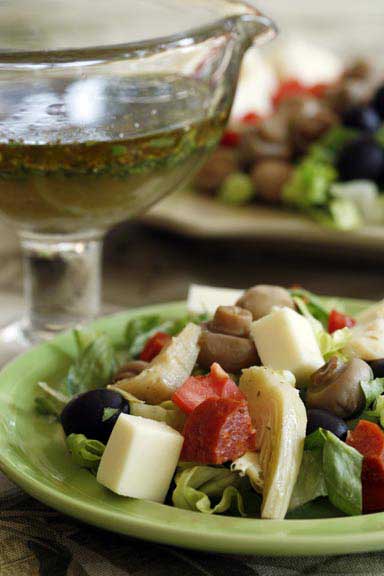 Antipasto Salad with Lemon-White Balsamic Vinaigrette