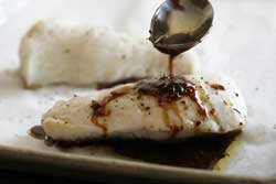 Image of Roasted Halibut With Rosemary Vinaigrette, Viking