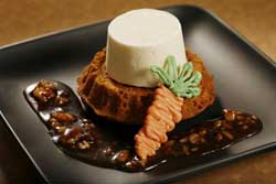 Image of Individual Carrot Cakes With Cream Cheese Ice Cream And Praline Sauce, Viking
