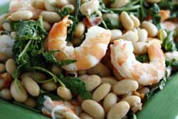 White Bean, Arugula and Shrimp Salad