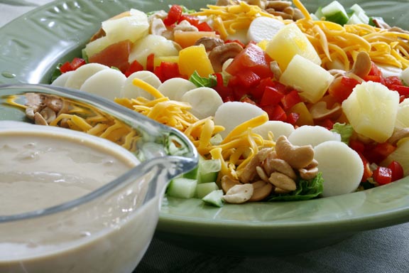 Calypso Chopped Salad with Pineapple-Citrus Dressing