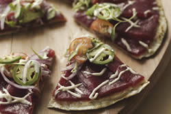 Tuna Pizza with Anchovy Aioli