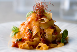 Daikon Fettucine with Tomato-Basil Sauce
