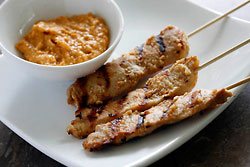 Image of Pork Satay With Peanut Dipping Sauce, Viking