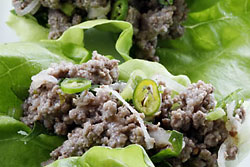 Thai Ground Beef Lettuce Wraps