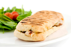 Turkey, Roasted Red Pepper and Brie Panini
