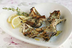 Lemon and Olive Oil-Roasted Artichoke Quarters