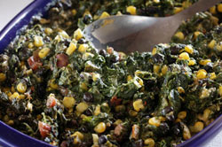 Quick Spinach, Corn and Black Bean Bake