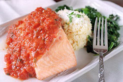 Baked Salmon with Tomato Concasse