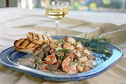 Champagne Shrimp with Rosemary