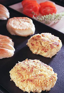 Crab Burgers with Sherry Mayonnaise