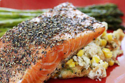 Maple-Cured Pepper-Crusted Salmon