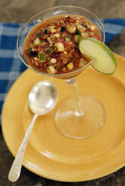 Image of Grilled Vegetable Gazpacho, Viking