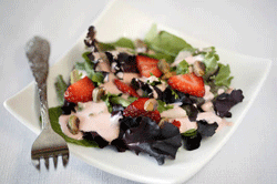Image of Mixed Greens With Strawberry Cream Dressing, Viking