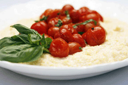 Image of Mascarpone Polenta With Grape Tomato Sauce, Viking