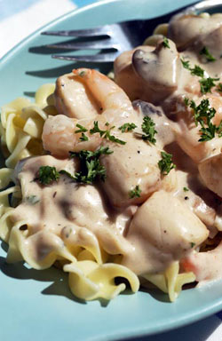 Image of Shrimp And Scallop Stroganoff, Viking