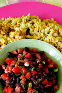 Black Bean and Yellow Rice Salads