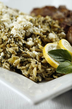 Spinach and Lemon Orzo Pilaf