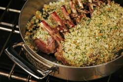 Mustard-Coated Racks of Lamb