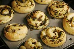 Onion-Herb Sprials