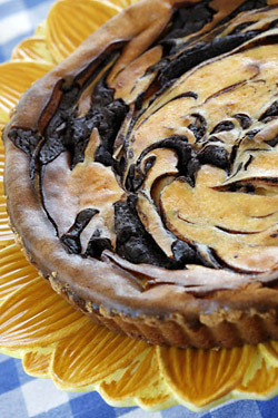 Chocolate Swirl Mascarpone Tart