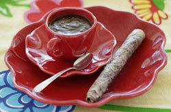 Blender Amaretto Pots de Creme with Mocha Java Cigars