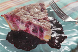 Blueberry Peaches and Cream Pie