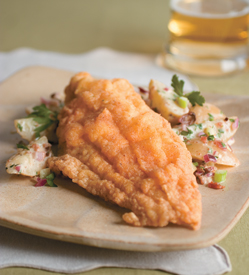 Cajun Catfish Honey Dijon with Bacon Potato Salad
