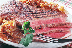 Blackened London Broil with Vidalia Marmalade