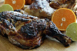 Mojo-Brined Chicken Halves