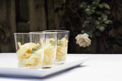 Cucumber-Cantaloupe Salad with Orange-Vanilla Syrup