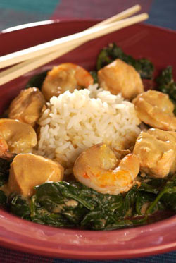Thai Shrimp and Salmon Curry